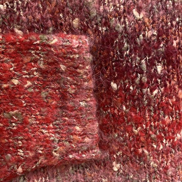 Vtg Talbots Alpaca Mohair Wool Blend Sweater Small Ombre Striped Boucle Knit - Picture 6 of 10